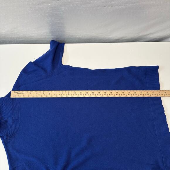 Pendleton Womens M Turtleneck Wool Sweater Blue Slim Fit 70s Style Preppy - Picture 8 of 10